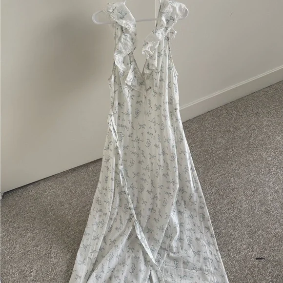 V-neck organic cotton floral dress - Picture 4 of 4